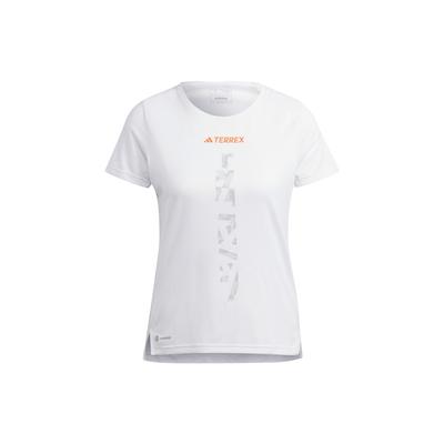 Agravic Trailrunning-T-Shirt mit Logo-Print Damen Oberteile Weiß HT9415