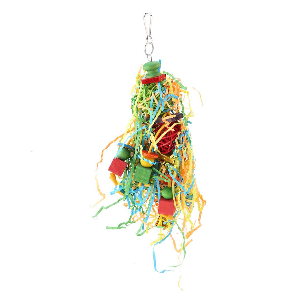 Bird Parrot Chewing Bite Stand Swing Hanging Toy Decoration Cage Accessories