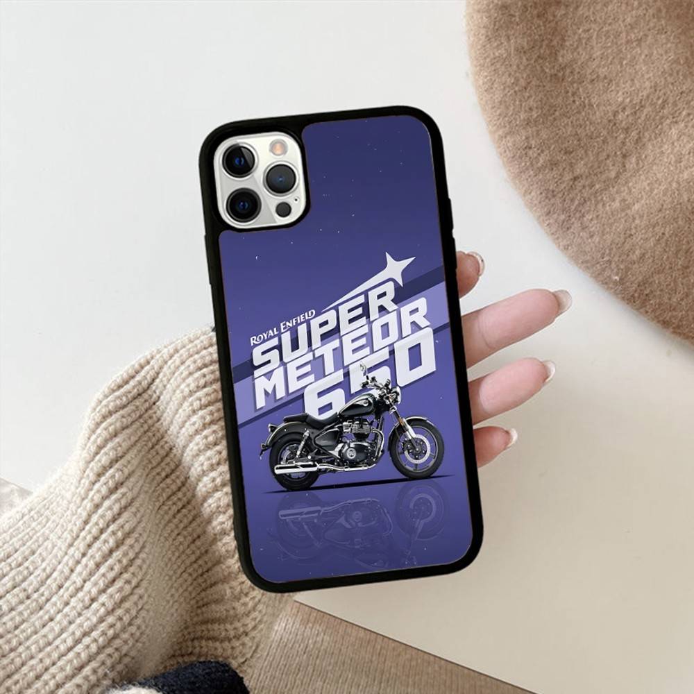 R-ROYALS E-ENFIELDS Logo For IPhone 17 16 Pro Max Air 15 14 13 12 Mini Plus 11 Hard PC+TPU Phone Back Cover