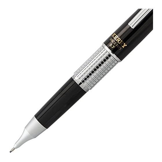 Pentel KERRY Mechanical Pencil 0.7mm Limited Edition Black (Imported) - 1971 Classic Cap-Style Luxury Drafting Pen, Overseas Color P1037-A, Aluminum,