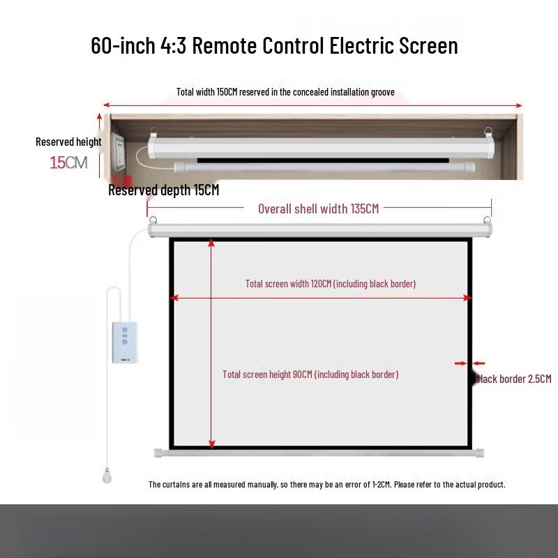 SMVP Elektrischer Wandmontage-Projektorbildschirm