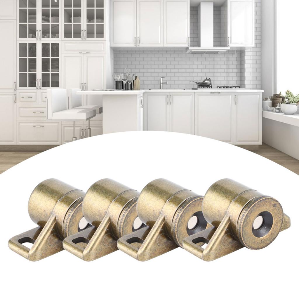 4Pcs Vintage Zinc Alloy Magnetic Door Catches Hardware Fittings Cabinet Closet Accessories