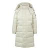 Winter Down Jacket, Long Over-the-knee, Water-resistant, Shiny Surface, Unisex Couple Coat for Men and Women