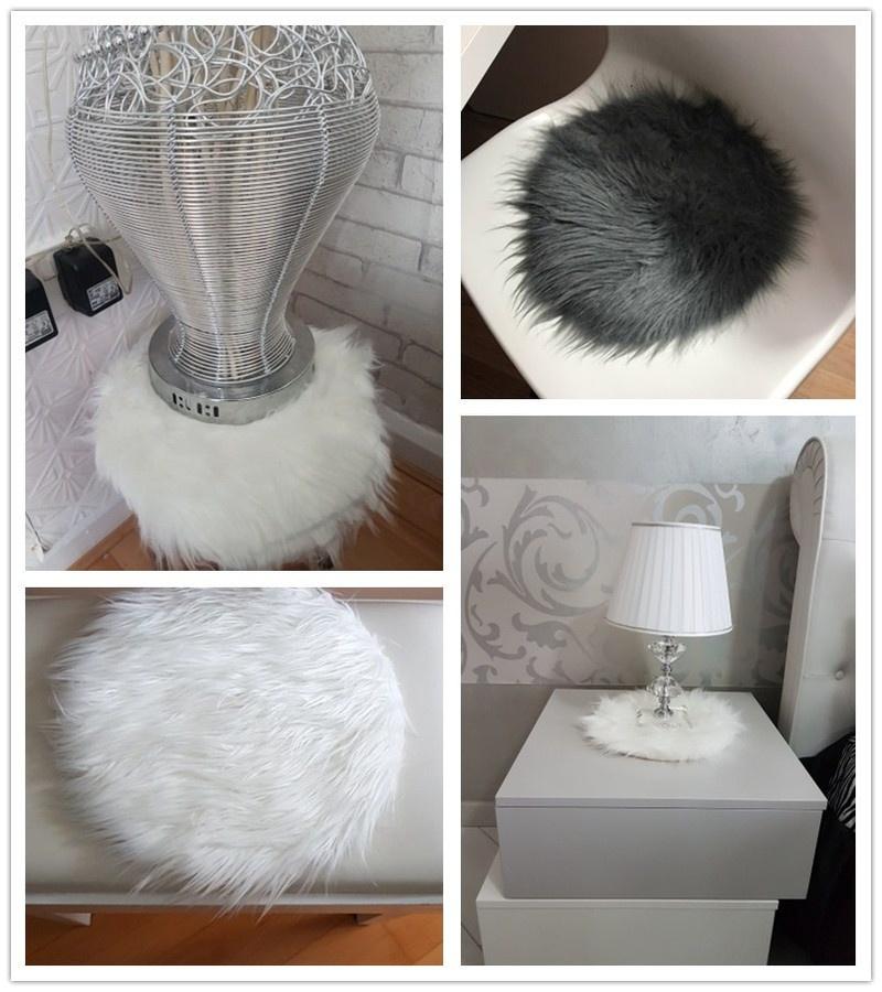 Soft Artificial Sheepskin Rug Chair Cover Bedroom Mat Artificial Wool Warm Hairy Carpet Seat Wool Wa
