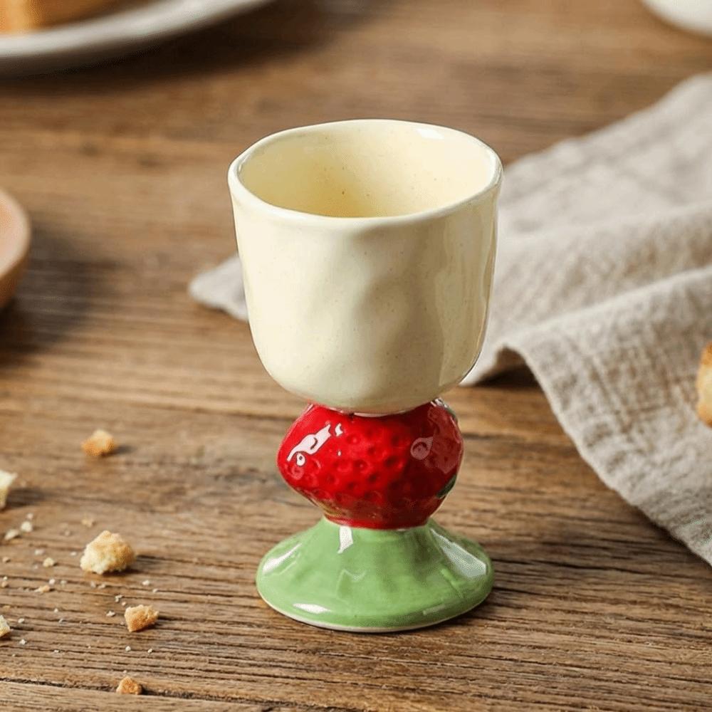 Hand Painted Dessert Cup Exquisite Ice Cream Mug Specific Cup Ceramic Fruit Goblet  Breakfast