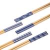 Reusable 5Pairs Tableware Handmade Bamboo Japanese Wood Chopsticks Sushi Food Cat Flower Multi Color Wooden Chop Sticks