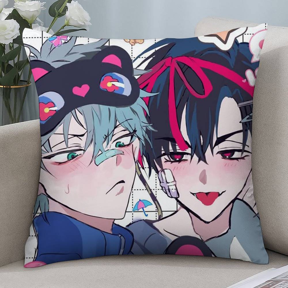 Anime Alien Stage Ivan Till Pillow Case Short plush Double-sided Print Square Throw Pillow Covers Sofa Home Cushion Decor