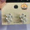 French Sweet Camellia Stud Earrings Women's Light Luxury Pearl Zircon Earrings Niche Design Sense Commuter Vacation Ear Jewelry