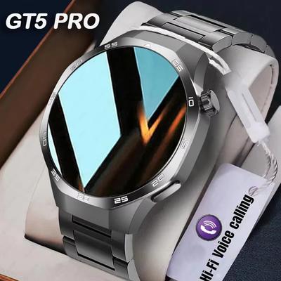 2025 GT5 Pro Smart Watch Męski Ekran AMOLED HD GPS NFC Tętno Bluetooth Połączenie IP68 Wodoodporny SmartWatch 2025 Nowy
