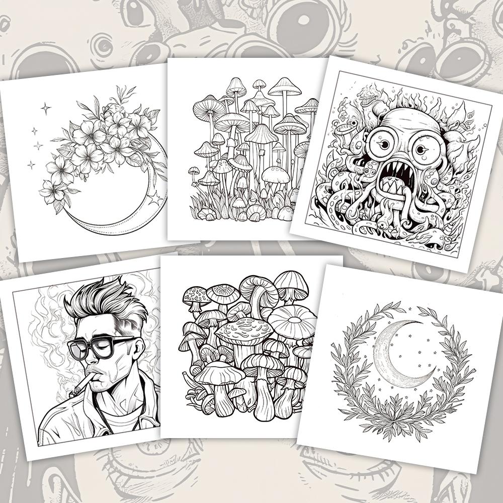 1pc,Teenagers Coloring Book,30 Sheets Different Patterns 8.3x8.3''100gsm,is a Valentine's Day Easter Holiday Gift