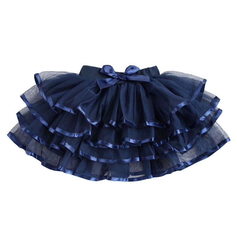 Versatile Girls' Princess Gauze Skirt - Layered Cake Design for All Seasons in Korean Style