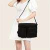 Large Capacity Stroller Storage Bag Hanging Storage Bag Multifunctional Diaper Bag One Shoulder Mommy Outdoors Bag Black Gray