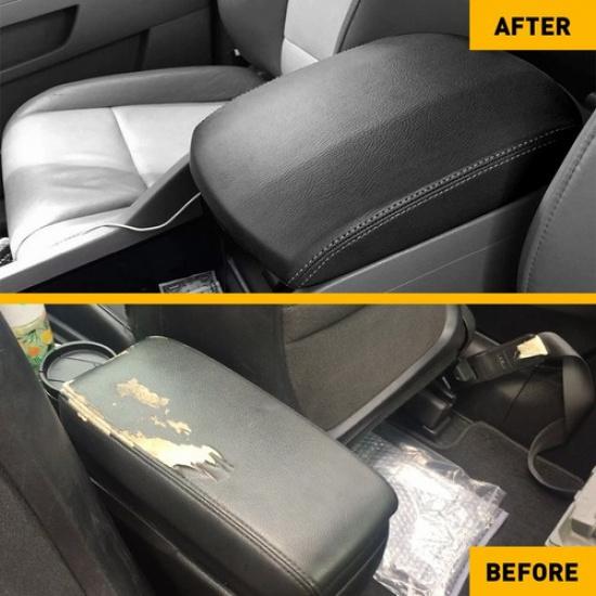 Passend für Pilot 2009-2015 Honda Mittelkonsole Leder Armlehnenklappe Verkleidung Schwarz Abdeckung