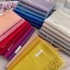 Ladies Wool 100% Australian Pure Wool Scarf Women Long Fringed Warm Cashmere Shawl Winter Thik Warm Knitted Neck Scarf Wrap