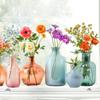 Flower Vase Window Cling Removable Waterproof PVC Floral Plants Container Static Glass Sticker Home Living Room Bedroom Decoration Decal