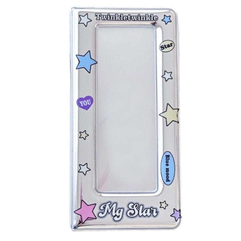 Stylish Photo Card Holders Binder with Colorful Star Pattern Plastic Photo Booth Frame Album for Photo Strips
