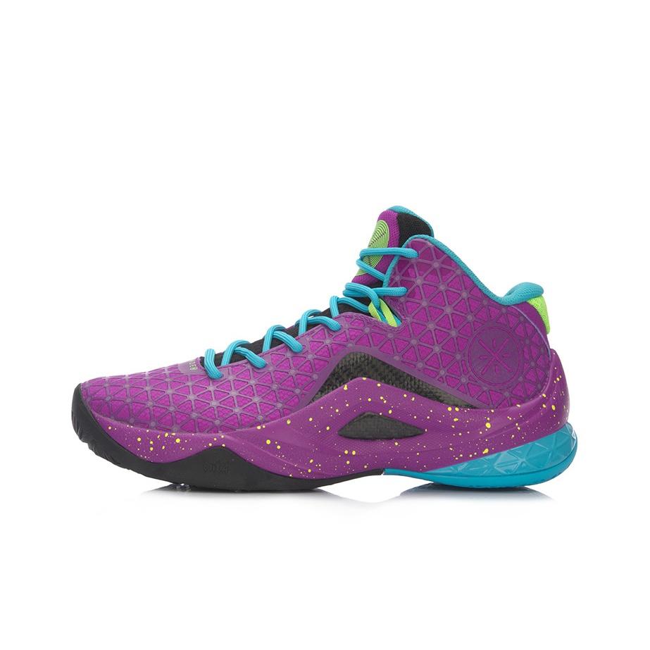 Li Ning Team Style 4 Fabric Synthetic Leather TPU Shock Absorption Anti-Slip Wear-Resistant Rebound Support Mid-Top Basketball Shoes ABAM011-5