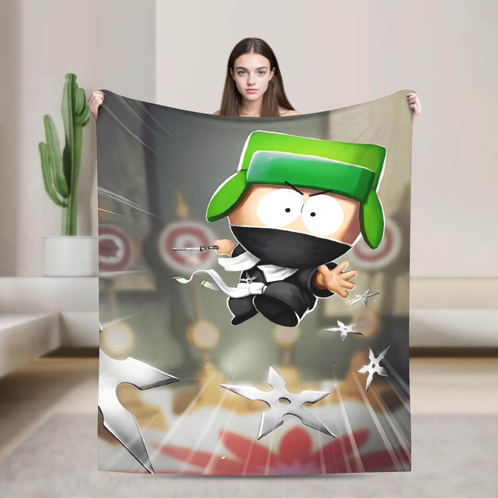 South Parks Flannel Blanket Autumn  Soft Warm Bedding Throws for Child Couch Chair Funny Bedspread Sofa Bed Cover