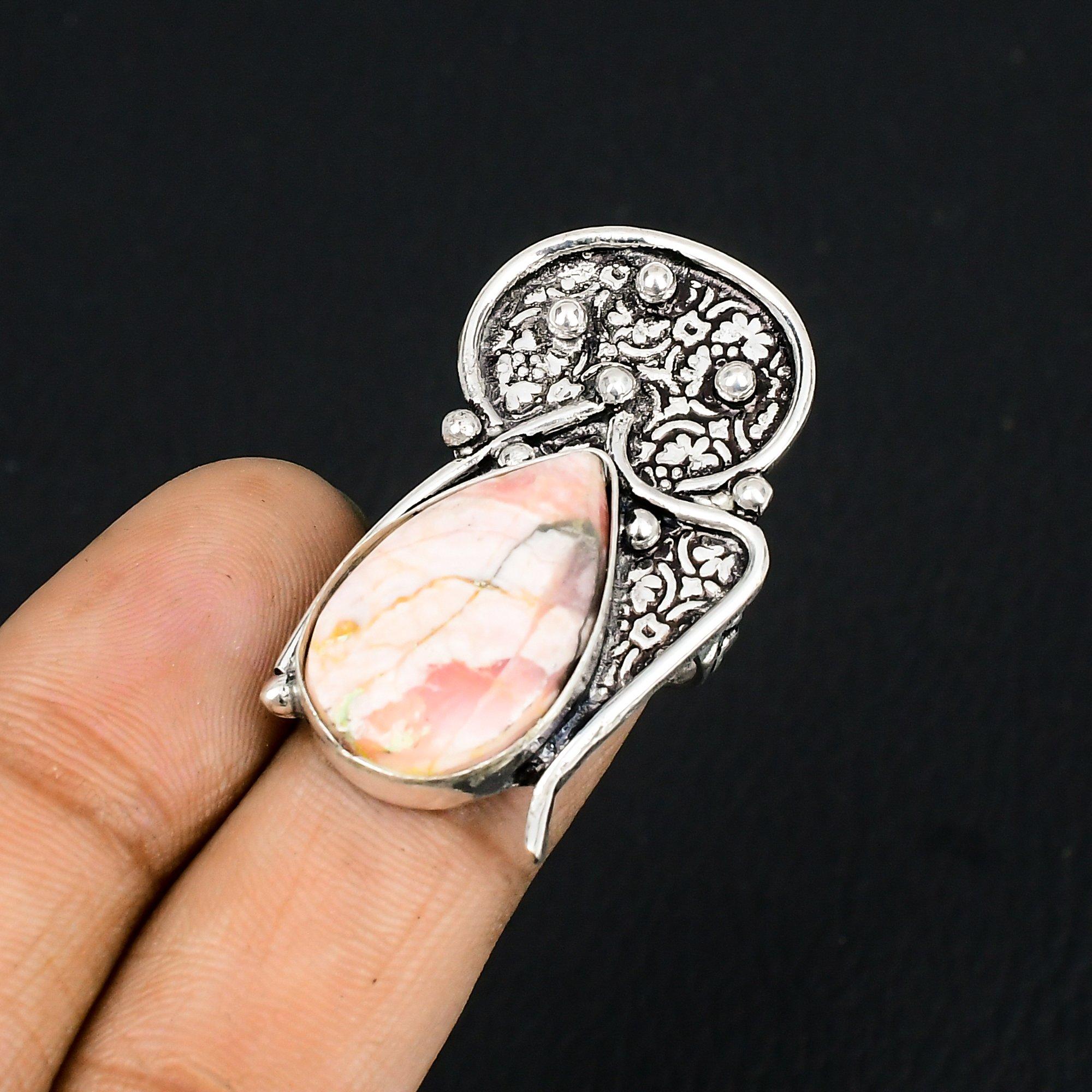 

Gift For Women Multi Stone Ring Size 6 925 Silver Natural Rhodochrosite Gemstone 6