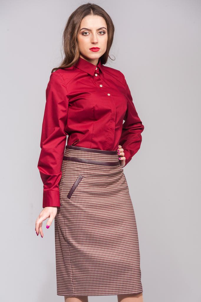 Camisa clássica de algodão manga longa