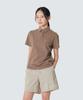SNOWPEAK APPAREL Quick-Dry Women'S Short Sleeve Polo Shirt (S26Mwtps15) Brown