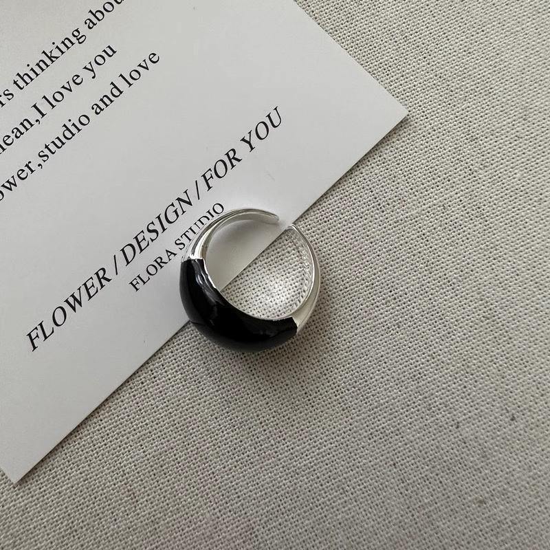 Sophisticated Dripping Glaze Copper Ring For Women Fashionable And Adjustable Design