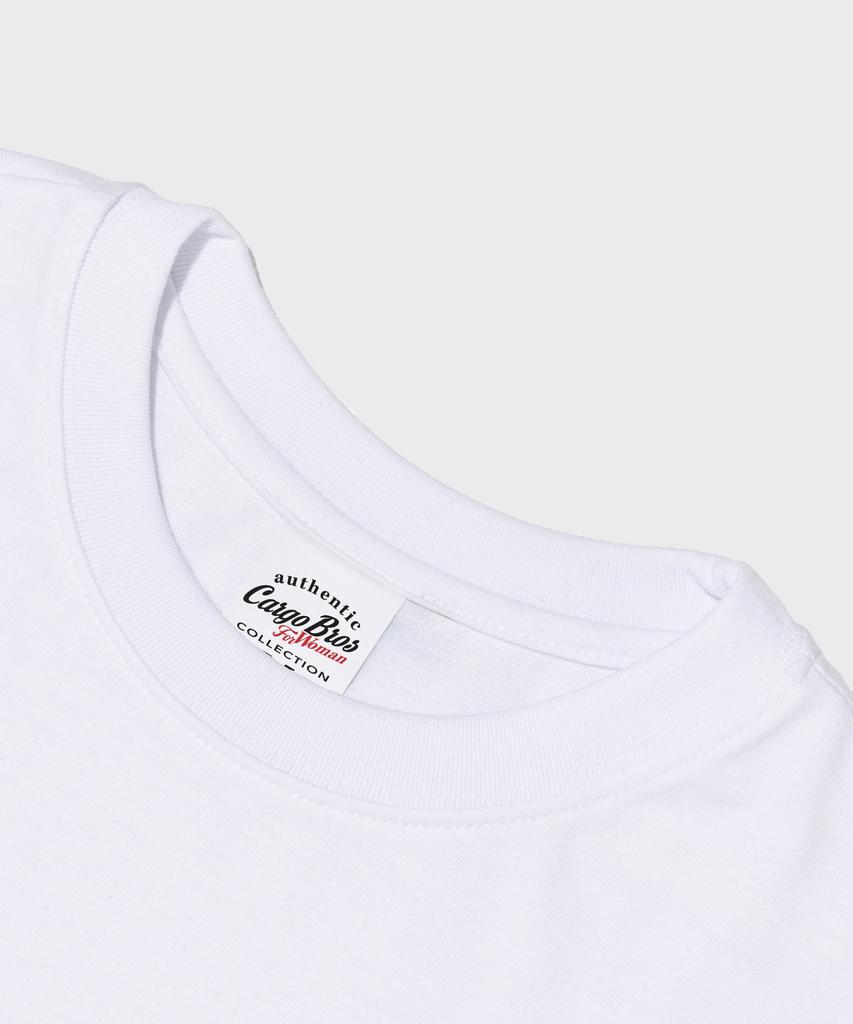 CARGOBROS FOR WOMAN American Flag Short Sleeve T-Shirt (White)