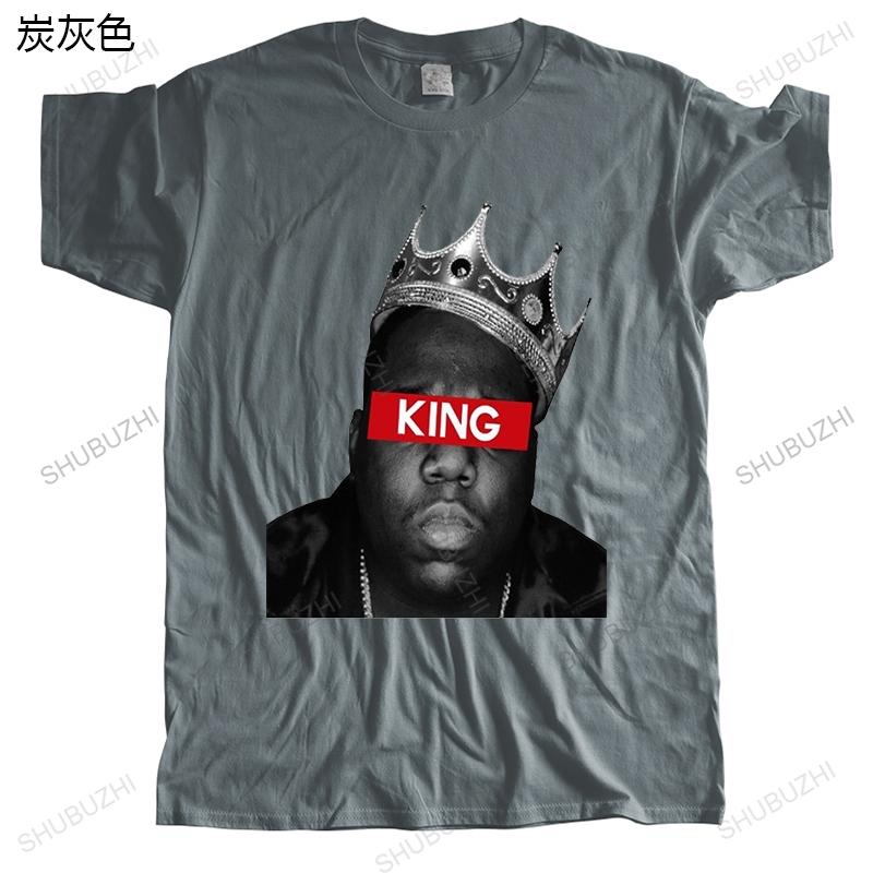 New Arrived Biggie Smalls T Shirt Men Hip Hop King Crown Tshirt Gangsta Rap BIG Tees Music Star Short Sleeve Top Clothing
