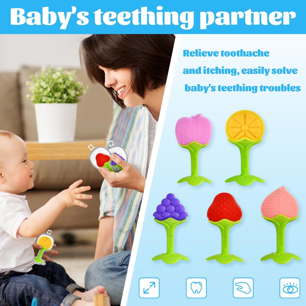 Silicone Baby Teether Newborn Three-dimensional Teether Molar Stick