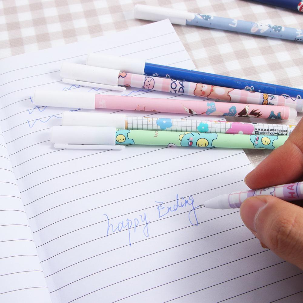 Washable Handle Press Pen 0.5mm Cartoons Student Pen Neutral Erasable Pen Erasable Pen Gel Pens
