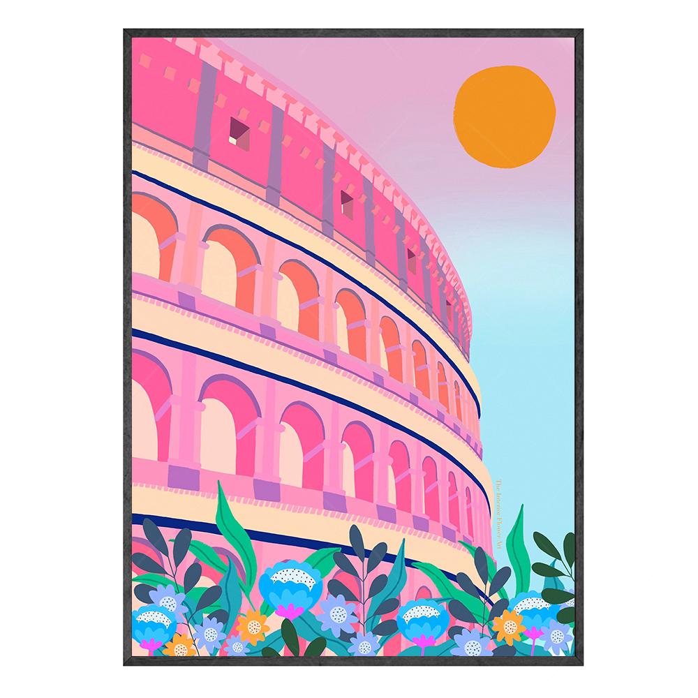 Florale mehrfarbige abstrakte Gartenpflanzen Wandkunst Leinwand Malerei Bild Poster und Drucke Galerie Gang Einzigartige Wohnkultur