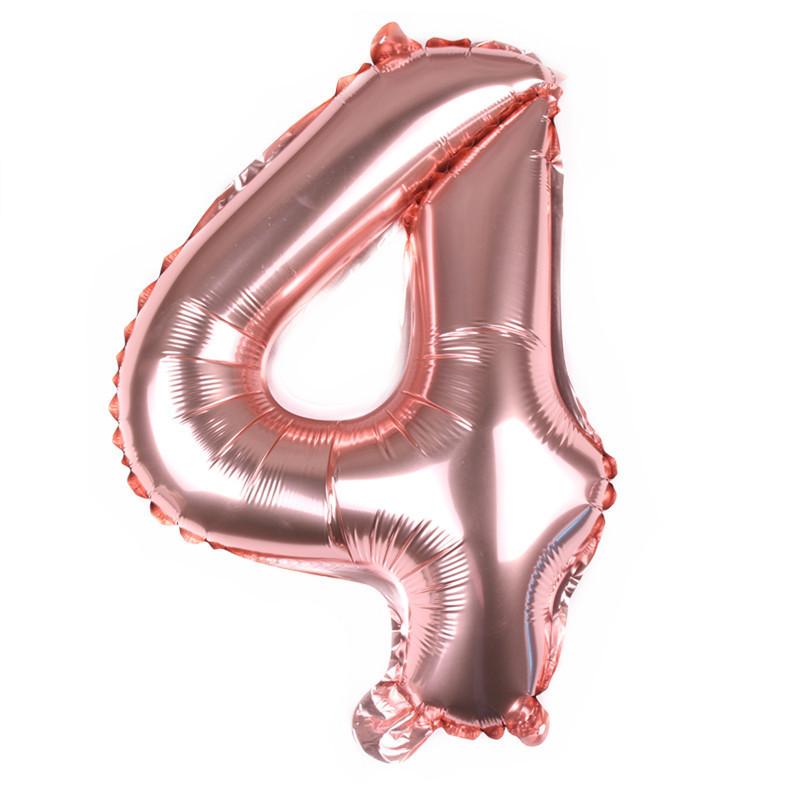16-Inch Us Version Of Thin Body Digital Birthday Party Decoration Props Decoration Aluminum Film Balloon Digital