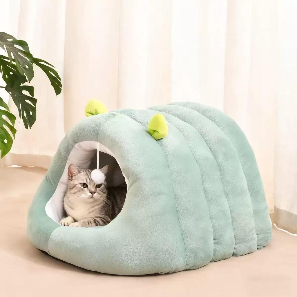 Comfortable Warm Soft Cat Cave Bed Portable Deep Sleep Dog Bed Cozy Pet Supplies Small Pet Bed Winter