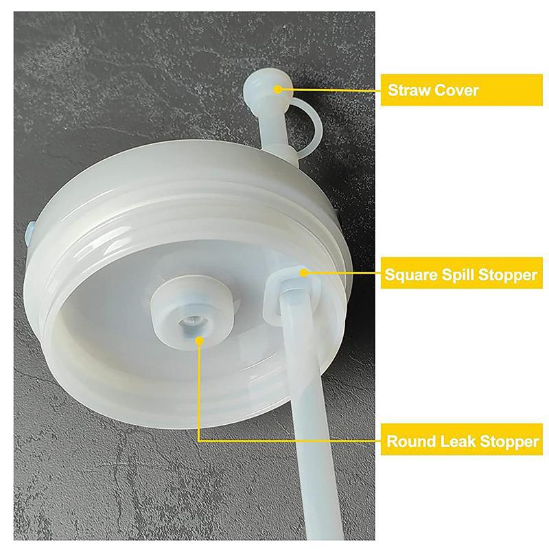 1Set Silicone Water Cup Accessories Straw Cap Cap Cup Lid Sealing Accessories Camping Accessories Bottle Holder Strap