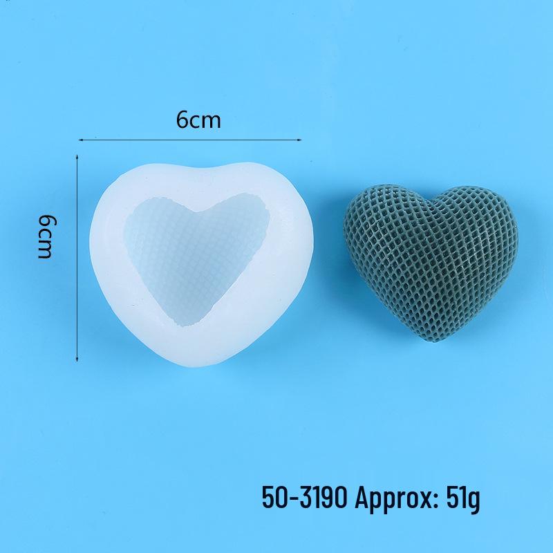 DIY 3D Heart-Shaped Silicone Mold for Valentine's Day Car Freshener, Candle, Squeeze Toy, and Decoration.
