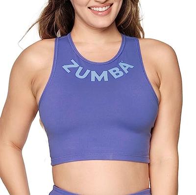 Top scurt de damă pentru Zumba, Top drăguț pentru antrenament, Albastru-Violet (Brebenoc), X-Mici