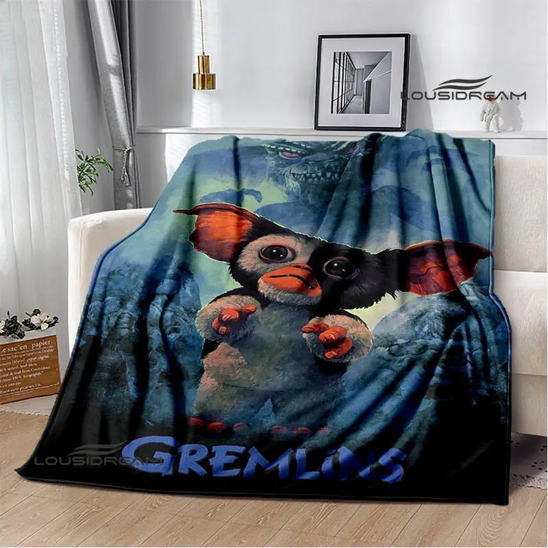

Gremlins cartoon printing blanket children s warm blanket flannel soft and comfortable blanket home travel blanket birthday gift 80x120cm