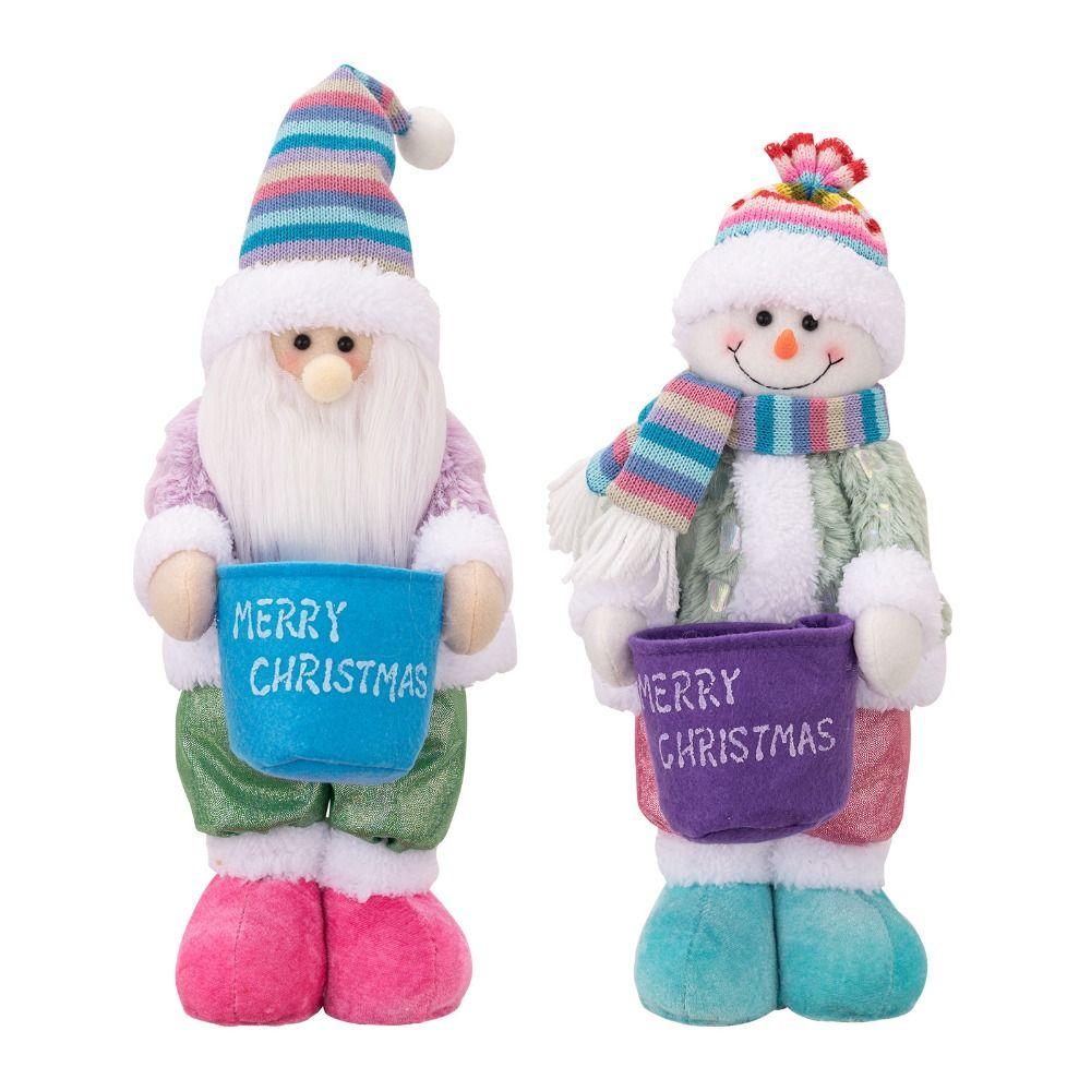 3D Christmas Decoration Supplies Cute Santa Claus Dolls Portable Snowman Doll Ornaments Home