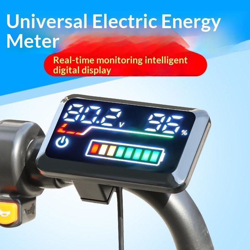 Präzisions-Spannungsmesser Digitaler Batteriestandsanzeiger 48V-72V Leistungsanzeige Für Elektroroller Motorrad E-Bike Auto 1 Stück