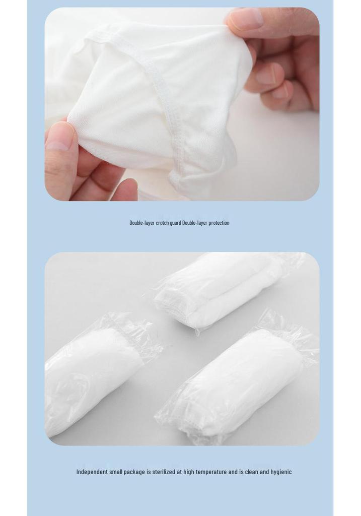 Jieliya Unisex Disposable Cotton Underwear - Travel & Daily Use, Wash-Free, Suitable for Pregnant and Postpartum Women