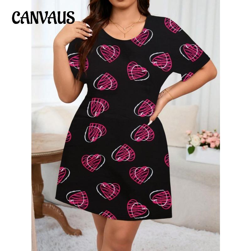 

Женская ночная рубашка, летнее повседневное свободное платье с принтом «Любовь», свободное платье больших размеров