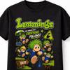 Lemmings Retro Puzzle Gaming Grafisch Gamer Unisex T-shirt