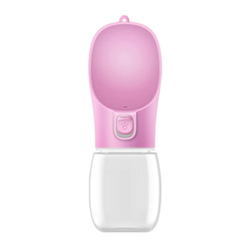 

Travel Leak Proof Pet Water Bottles Dispenser Bowl Travel Drink Cup for Outdoor розовый