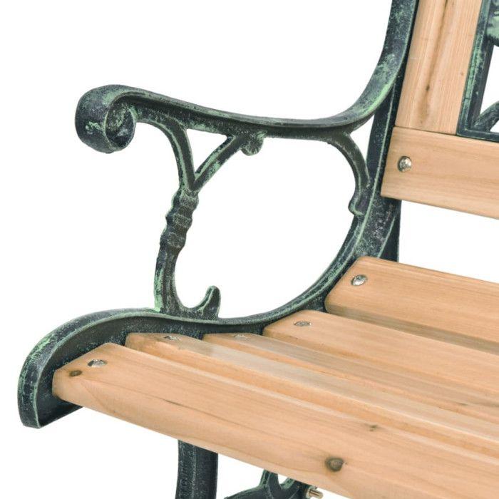 Banc de jardin à motif rose - Bois - 122 x 51 x 73 cm
