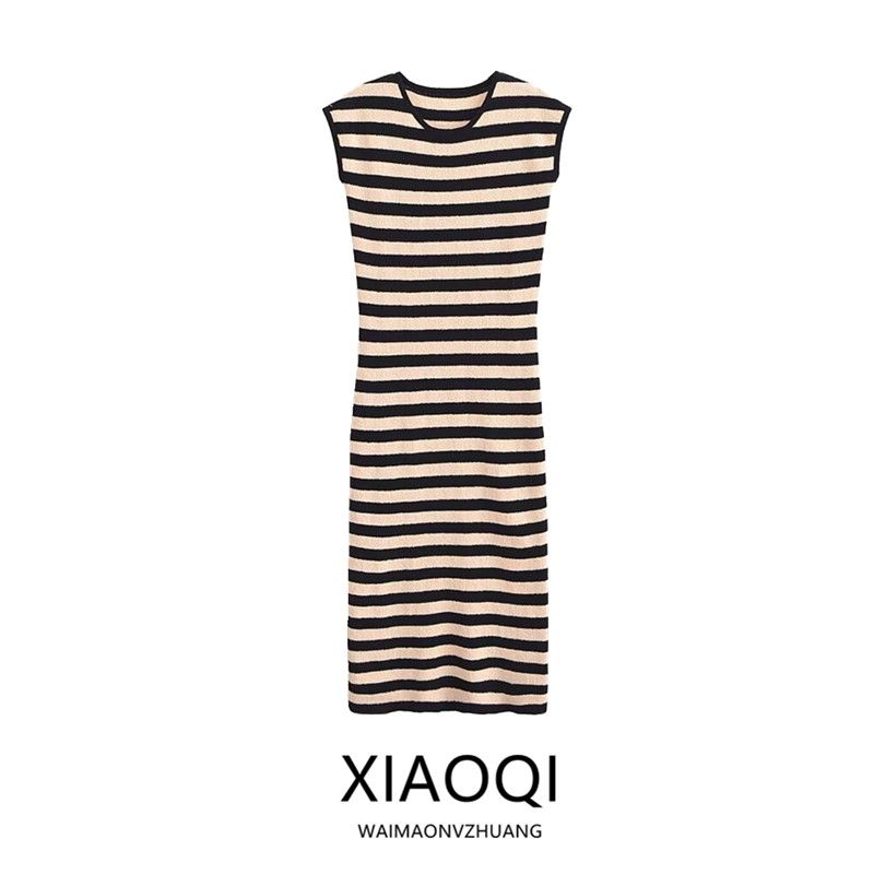 Fashion Style 2024 Spring New Women's Clothing Silm Easiest for Match Knitting Mid Length Long Length Dress 8779158 070
