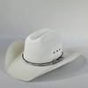 Cappello da cowboy in paglia rigida da uomo cappello da pascolo a tesa larga da donna cowboy tinta unita cappello da sole estivo confezione in scatola sombrero vaquero hombre