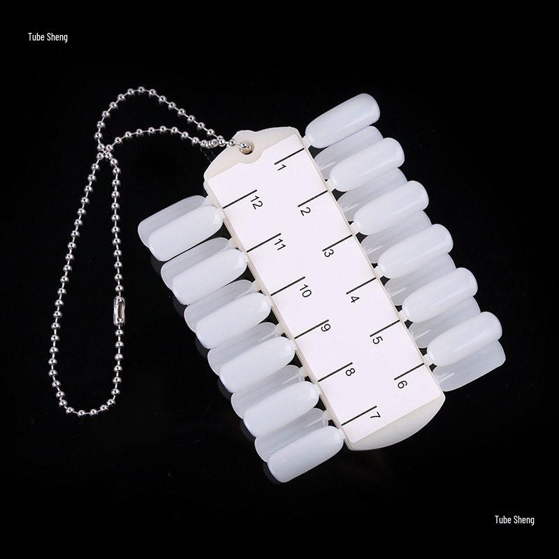 Oval Transparent Nail Polish Swatch Board for Beginners - Practice Tips & Color Display Card