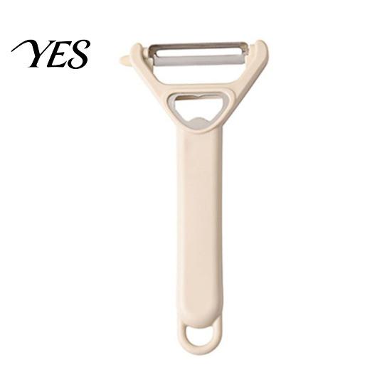 Extended Handle Peeler 3-in-1 Vegetable Peeler, Stainless Steel Ergonomic for Elderly, Anti-slip Manual Bottle Opener Sharp Blade Smooth Peeling Tool