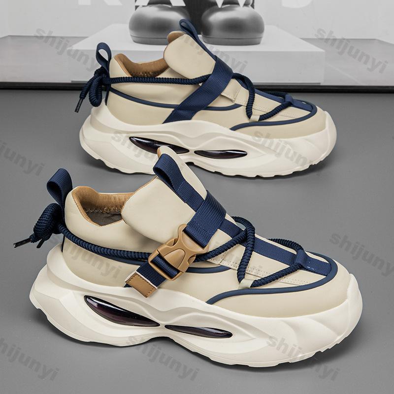Fashion 2025 Spring New Men's Fashion Trend Casual Shoes Mesh Breathable Comfortable Versatile Thick Soled Shoes Low Top Chunky sneakers