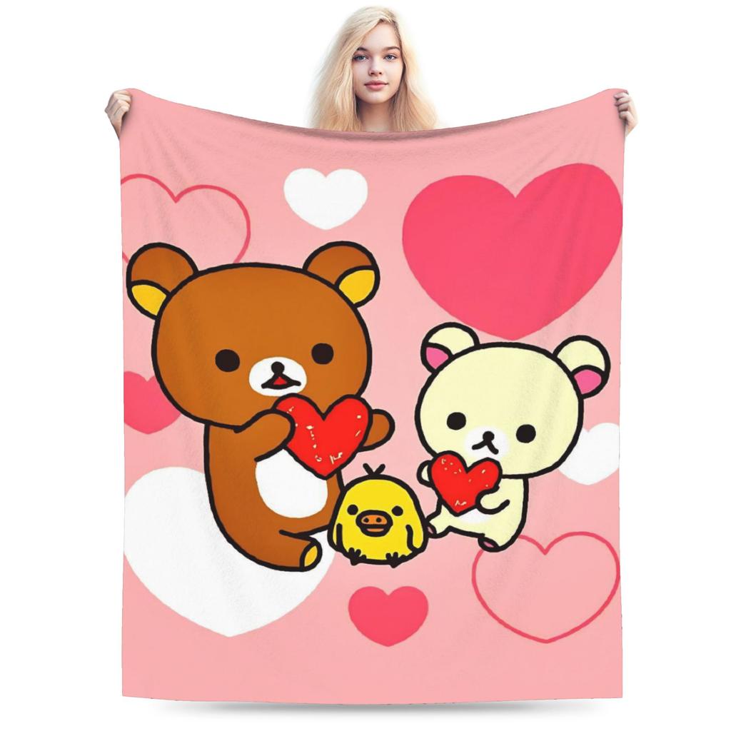 Rilakkuma Korilakkumas Blanket Quality Super Soft Throw Blanket Winter Boy Girl Couch Bed Aesthetic Bedspread